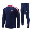 Atlético Madrid Sweat d'Entraînement Quarter-Zip 2024-25 Marine Pour Enfant